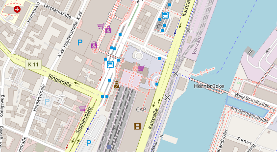 Friseur auf Satellitenbild