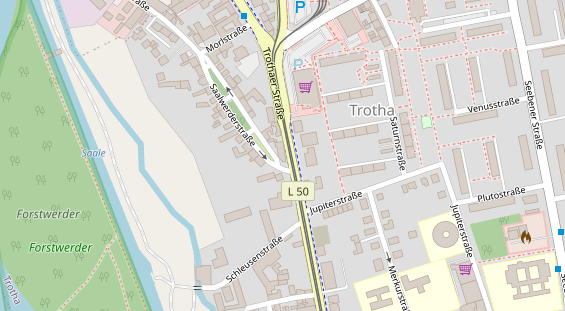 Friseur auf Satellitenbild