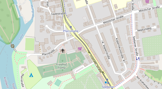 Friseur auf Satellitenbild