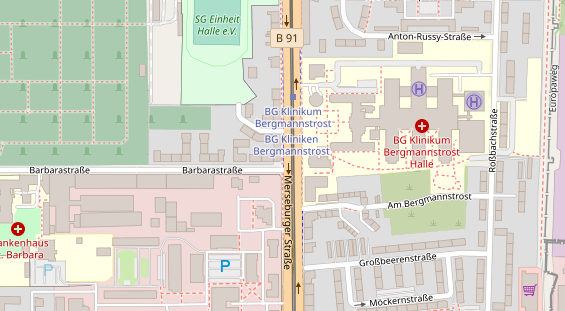 Friseur auf Satellitenbild