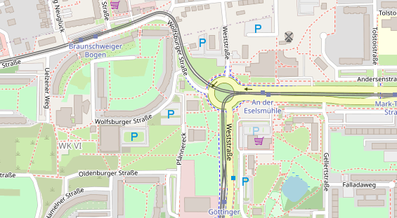 Friseur auf Satellitenbild