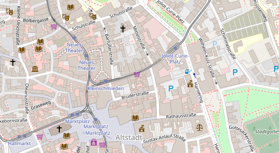 Friseur auf Satellitenbild