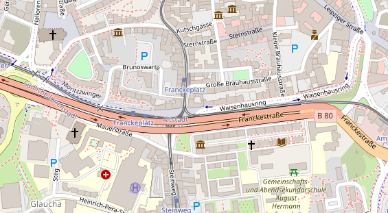 Friseur auf Satellitenbild