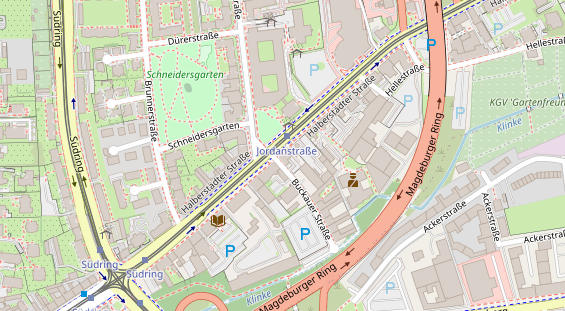 Friseur auf Satellitenbild