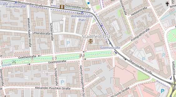 Friseur auf Satellitenbild