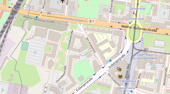 Friseur auf Satellitenbild