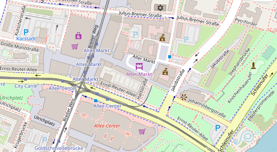 Friseur auf Satellitenbild