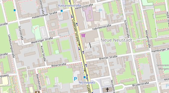 Friseur auf Satellitenbild