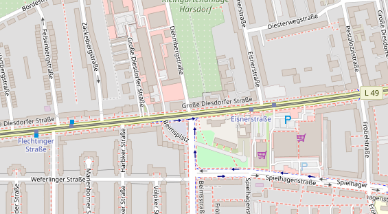 Friseur auf Satellitenbild