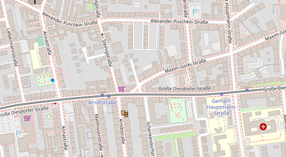 Friseur auf Satellitenbild