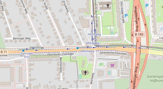 Friseur auf Satellitenbild