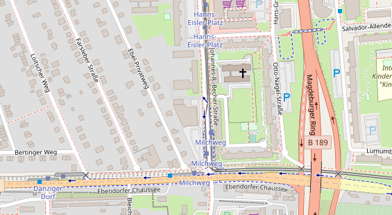 Friseur auf Satellitenbild