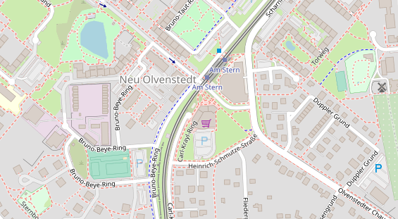 Friseur auf Satellitenbild