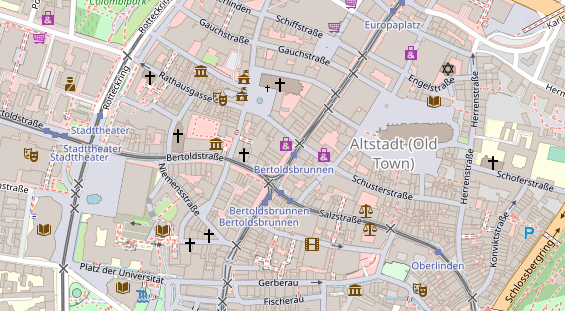 Friseur auf Satellitenbild