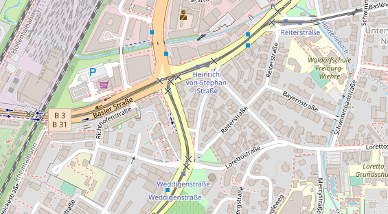 Friseur auf Satellitenbild