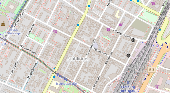 Friseur auf Satellitenbild