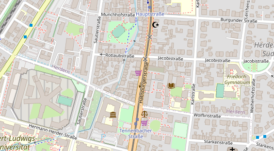 Friseur auf Satellitenbild