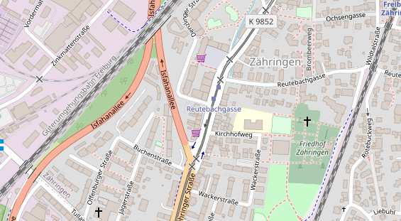 Friseur auf Satellitenbild