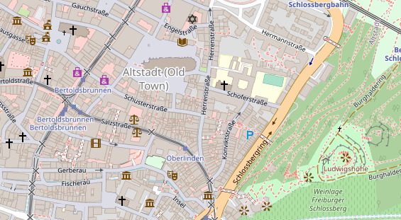 Friseur auf Satellitenbild