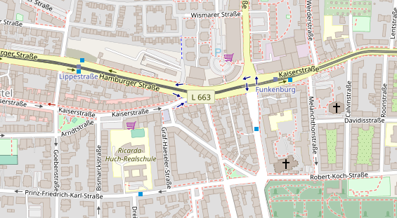 Friseur auf Satellitenbild