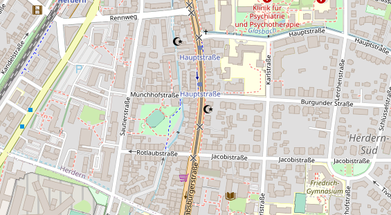 Friseur auf Satellitenbild