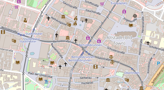 Friseur auf Satellitenbild