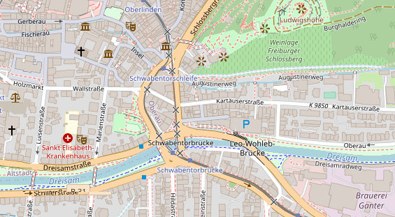 Friseur auf Satellitenbild