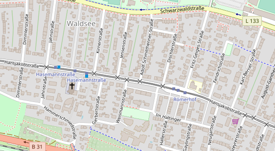 Friseur auf Satellitenbild