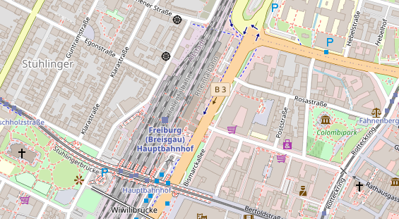 Friseur auf Satellitenbild