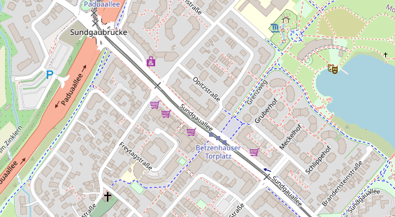 Friseur auf Satellitenbild