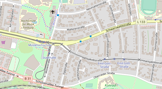 Friseur auf Satellitenbild