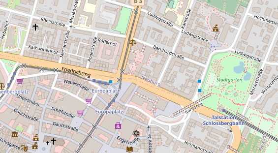 Friseur auf Satellitenbild