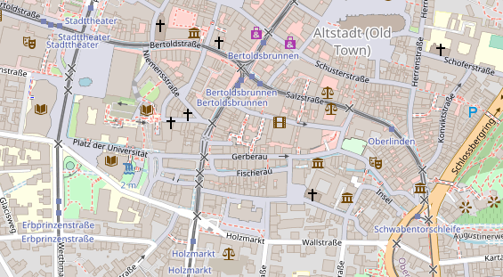 Friseur auf Satellitenbild