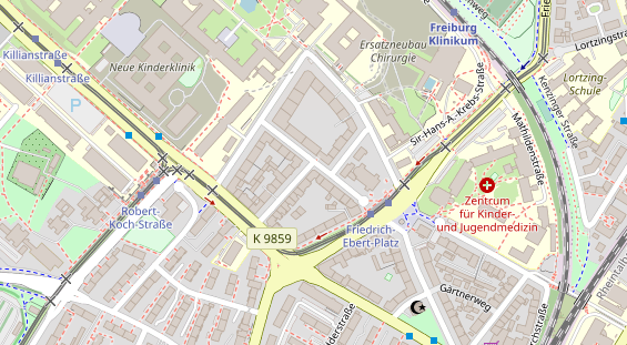 Friseur auf Satellitenbild