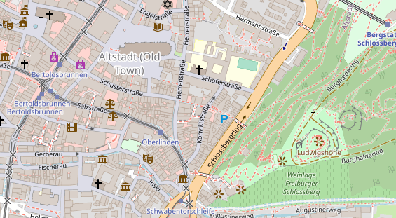 Friseur auf Satellitenbild