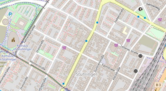 Friseur auf Satellitenbild