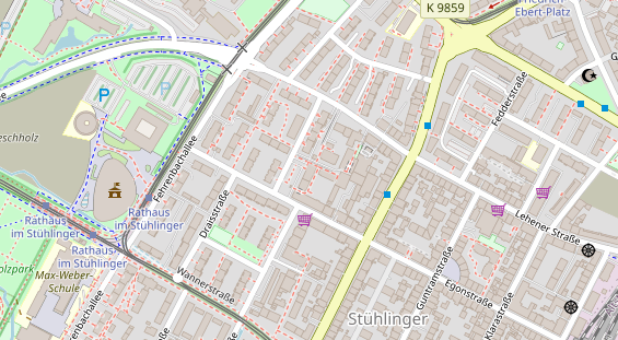 Friseur auf Satellitenbild