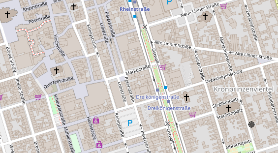 Friseur auf Satellitenbild