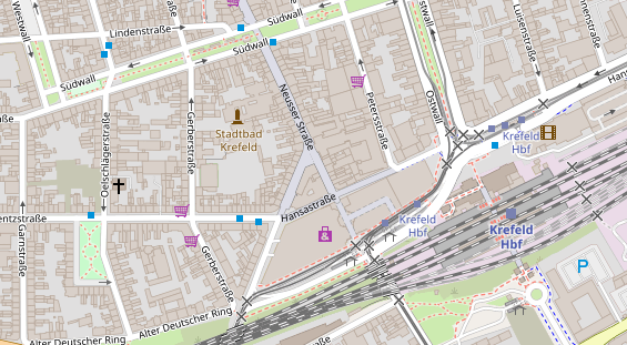 Friseur auf Satellitenbild