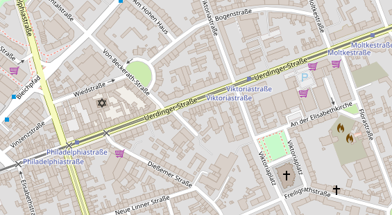 Friseur auf Satellitenbild