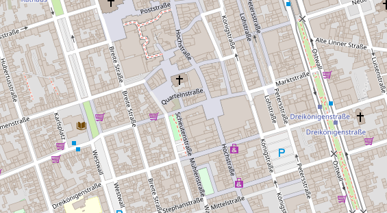 Friseur auf Satellitenbild