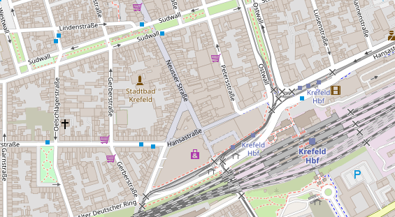 Friseur auf Satellitenbild