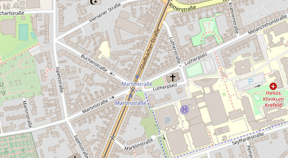 Friseur auf Satellitenbild