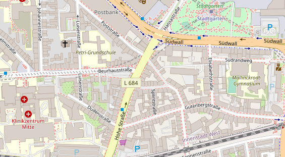 Friseur auf Satellitenbild