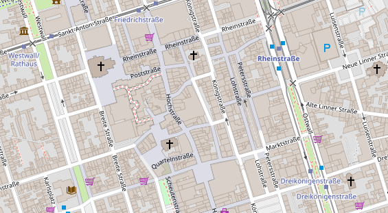 Friseur auf Satellitenbild