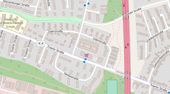 Friseur auf Satellitenbild