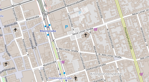 Friseur auf Satellitenbild