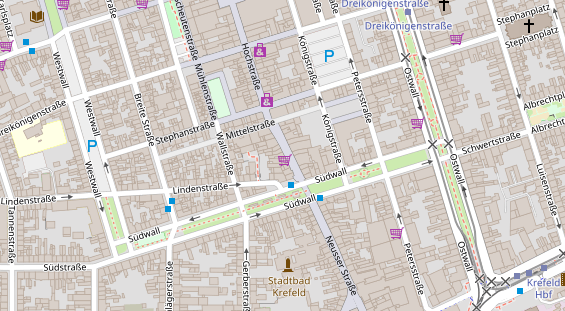 Friseur auf Satellitenbild