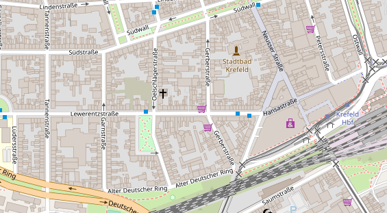 Friseur auf Satellitenbild