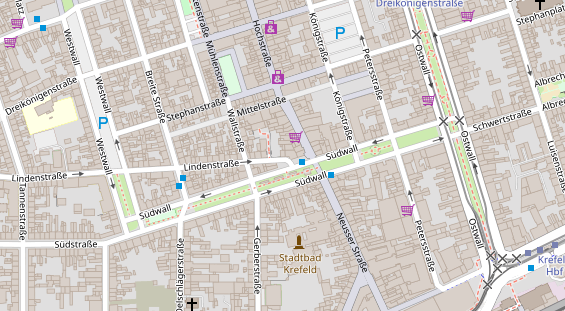 Friseur auf Satellitenbild